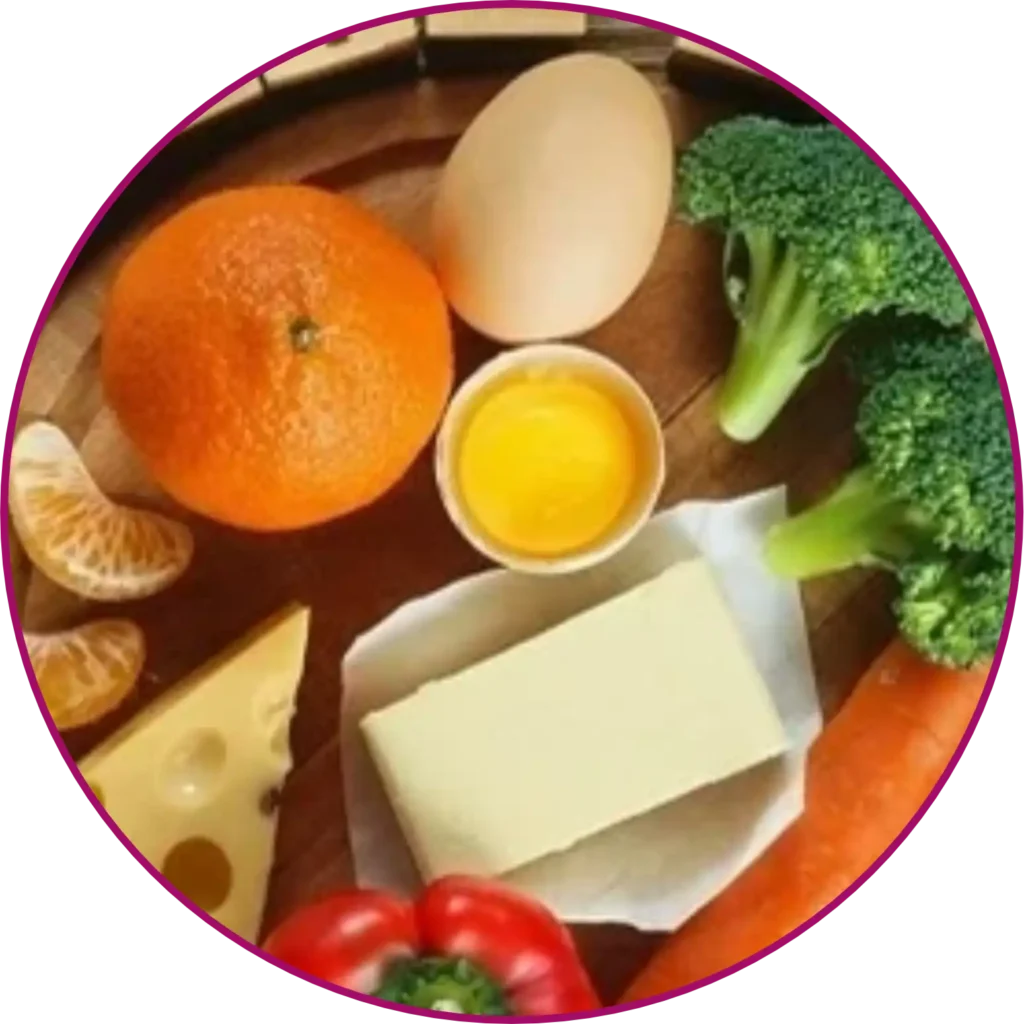 O Retinol estimula a renovação celular da pele, melhora a textura e tom, reduz sinais de envelhecimento. Essencial para a visão e função imunológica.