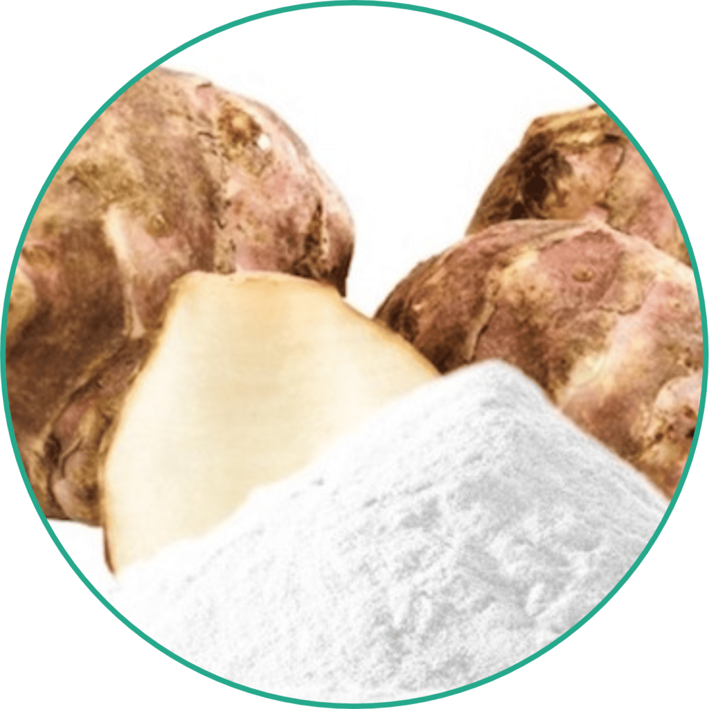 A Inulina é uma fibra solúvel que atua como prebiótico, melhorando a saúde intestinal, promovendo a saciedade e regulando os níveis de açúcar no sangue, e ajuda a tratar a ansiedade.