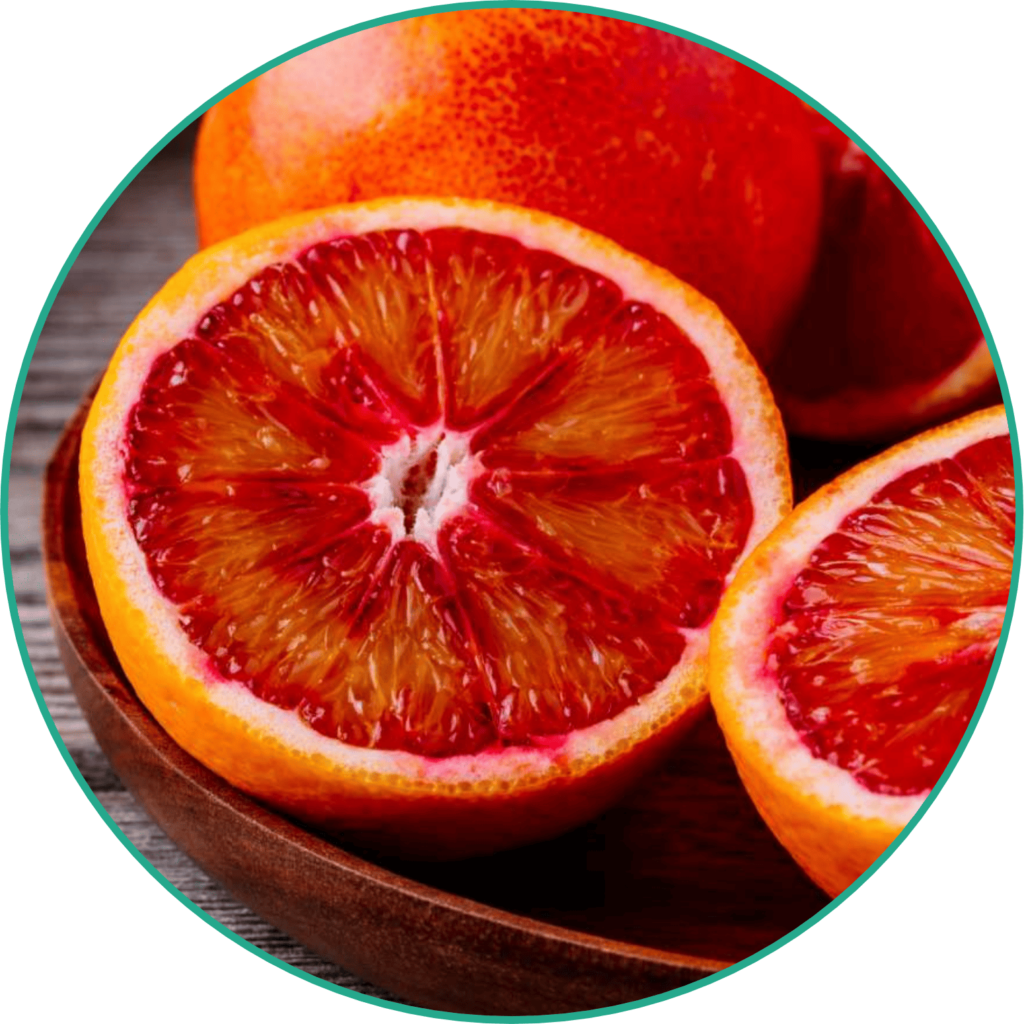 A Laranja Moro é rico em antioxidantes que promovem a queima de gordura, melhoram o metabolismo e possuem propriedades anti-inflamatórias.